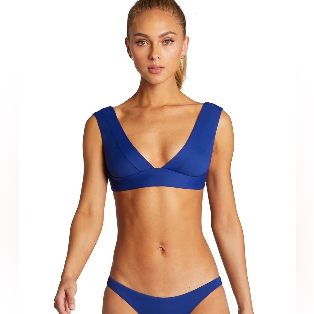 NWT Vitamin A Magnolia bikini top in Sapphire